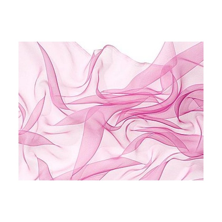 Chal en seda chiffon - rosa viejo