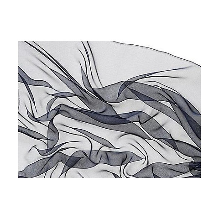 Chal de seda chiffon - azul marino oscuro