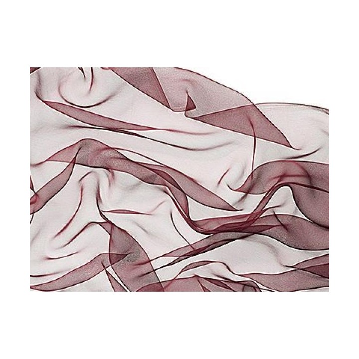 Chal seda chiffon - rojo burdeos