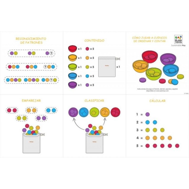 Tazas ordena y cuenta Plantoys