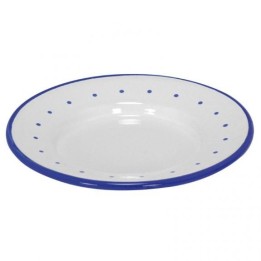 Plato esmaltado blanco