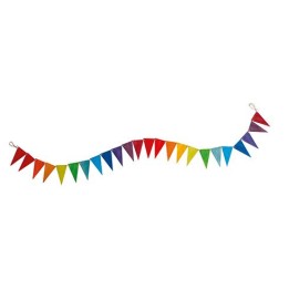Guirnalda de madera arcoiris
