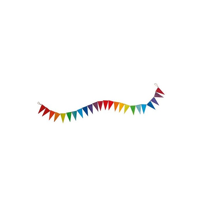 Guirnalda de madera arcoiris