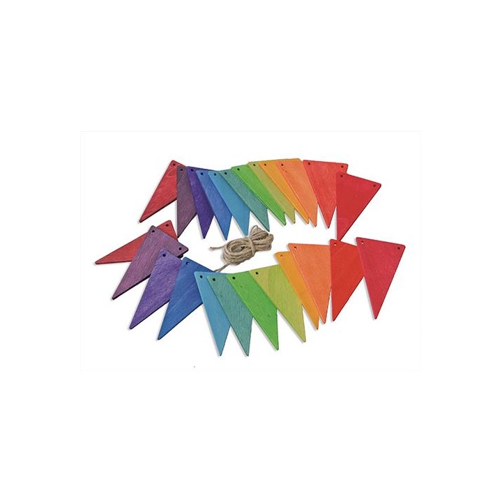 Guirnalda de madera arcoiris