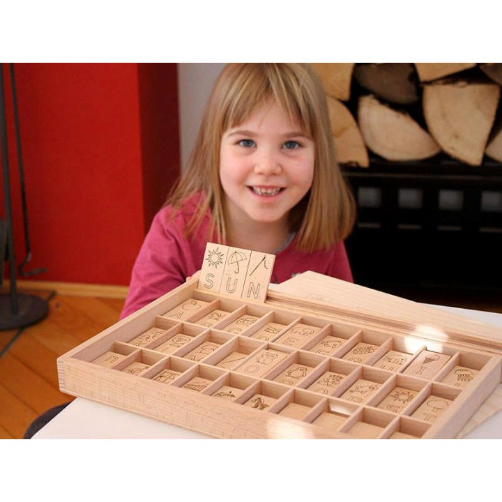Juego de ortografía de madera