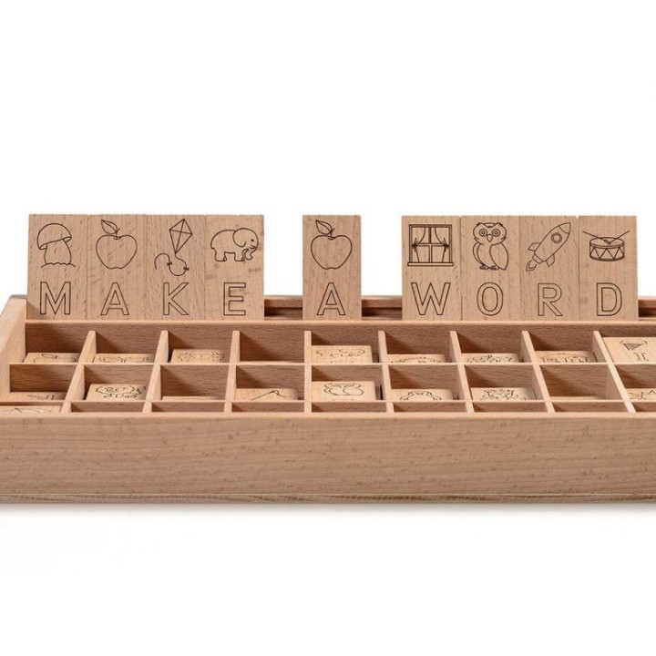 Juego de ortografía de madera