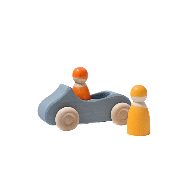 Coche grande azul con 2 pasajeros Grimm's