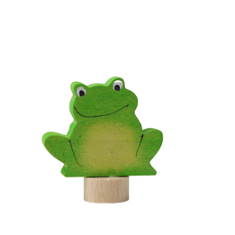 Figura de madera rana sentada