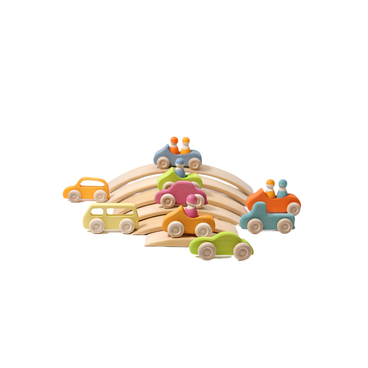 Coche de madera pastel Grimm's