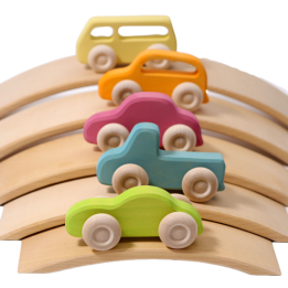 Coche de madera pastel Grimm's