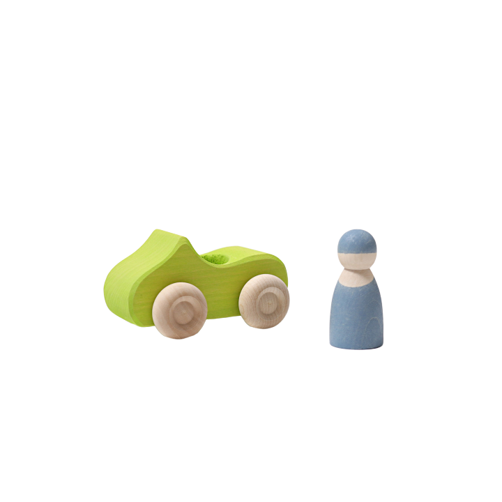 Coche verde con pasajero Grimm's
