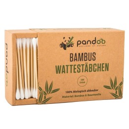 Bastoncillos para los oídos de bambú y algodón orgánico