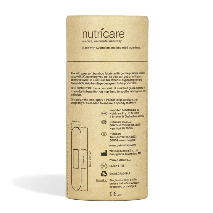 Tiritas biodegradables de bambú orgánico - aceite de coco