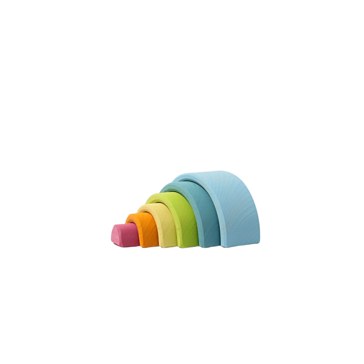 Arco iris waldorf pequeño pastel Grimm's
