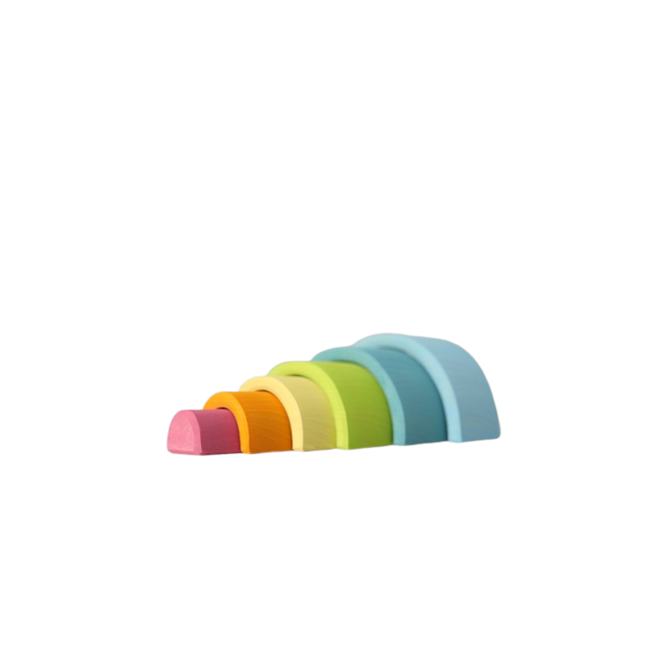 Arco iris waldorf pequeño pastel Grimm's
