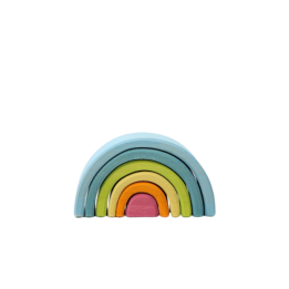 Arco iris waldorf pequeño pastel Grimm's
