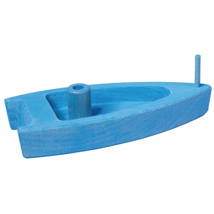 Barco de madera azul