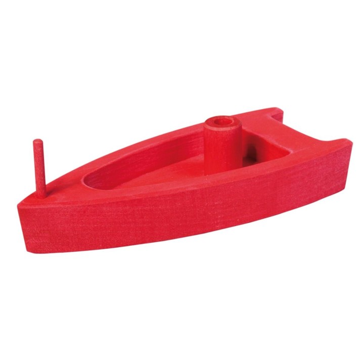Barco de madera rojo