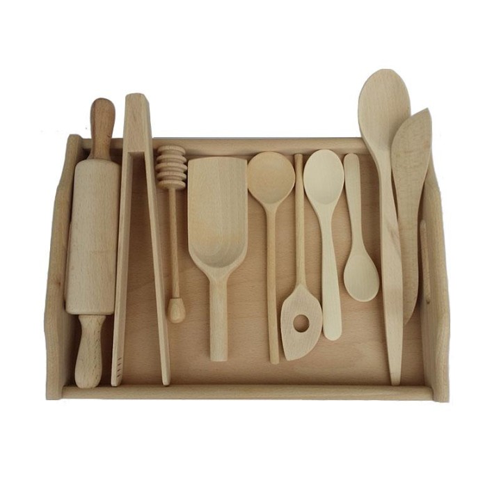 Accesorios de cocina de madera natural  Martin