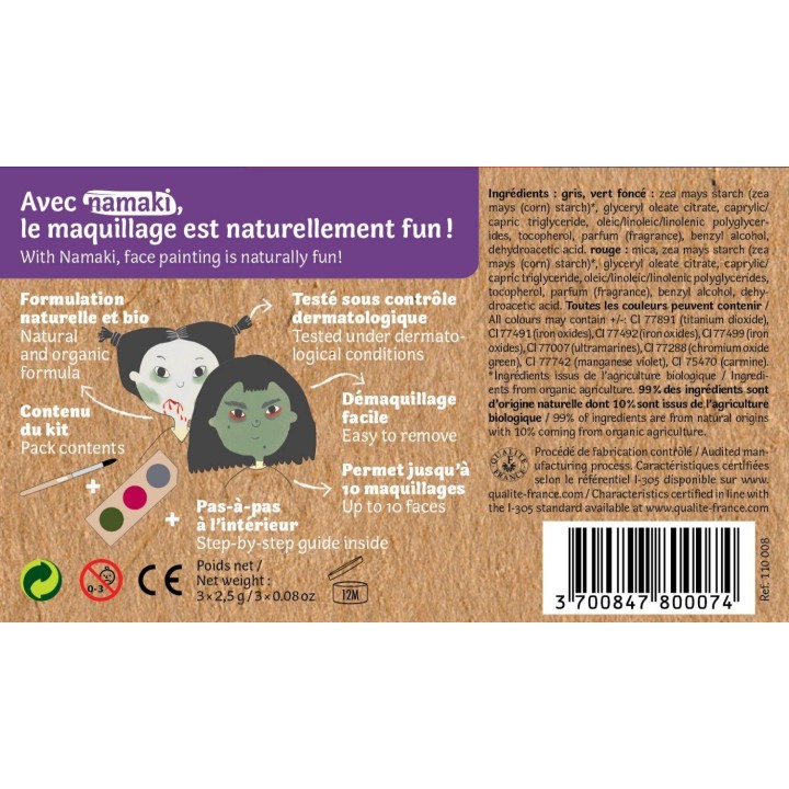 Kit de maquillaje infantil