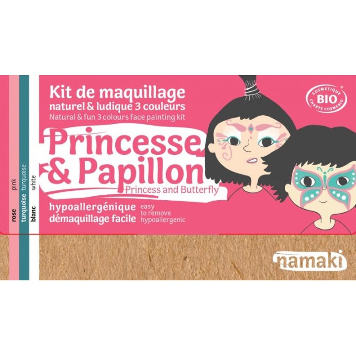 Kit de maquillaje infantil bio Princesa y Mariposa