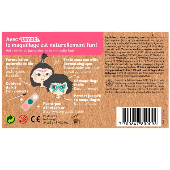 Kit de maquillaje infantil bio Princesa y Mariposa