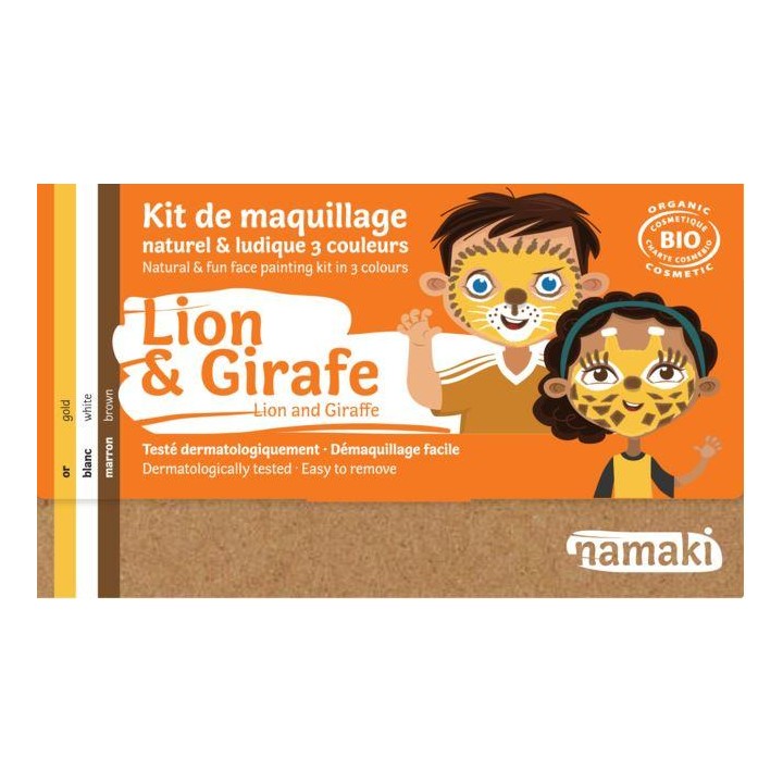 Kit de maquillaje infantil bio Leon y Jirafa