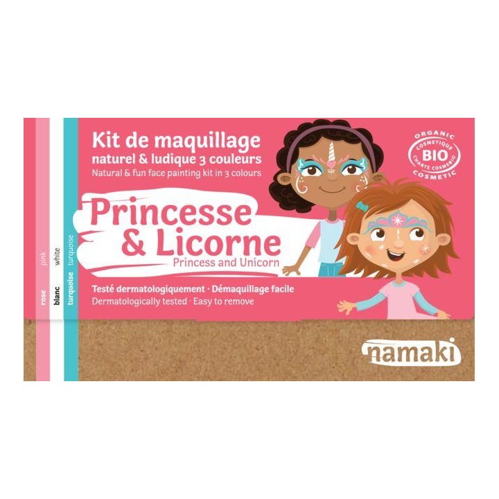 Kit de maquillaje infantil bio Princesa e Unicornio