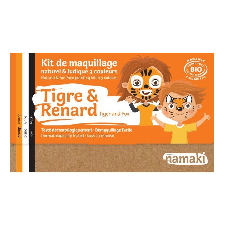 Kit de maquillaje infantil bio Tigre y Zorro