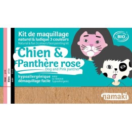 Kit de maquillaje infantil bio Perro y Pantera rosa