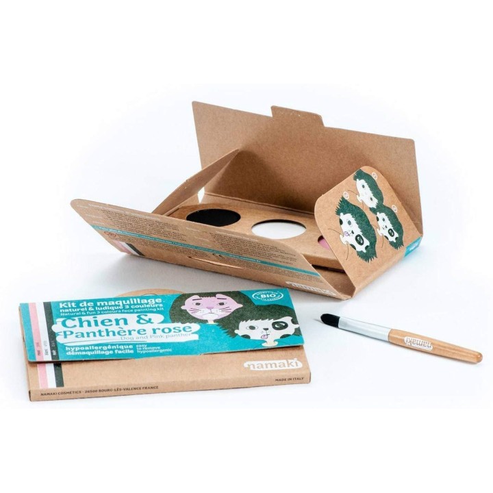 Kit de maquillaje infantil bio Perro y Pantera rosa