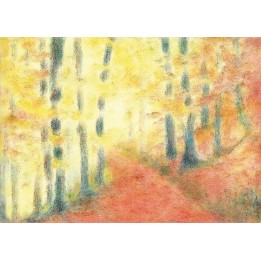 Postal el bosque en otoño