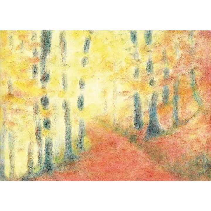 Postal el bosque en otoño