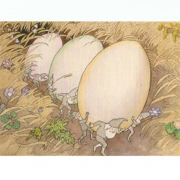 Postal Huevos de Pascua