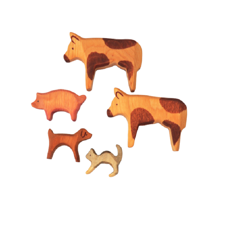 Conjunto de granja de madera