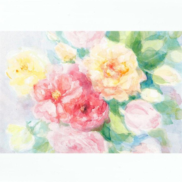 Postal - Las Rosas inglesas.