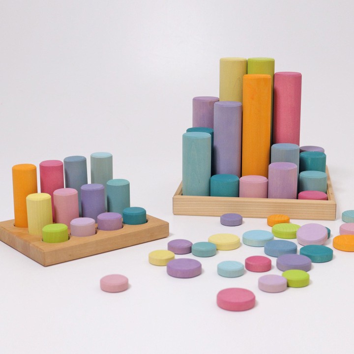 Monedas de madera pastel Grimm's