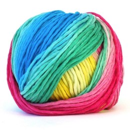 Lana merino - rosas, amarillos, verdes y azules