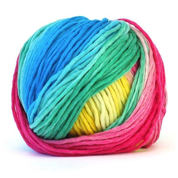 Lana merino - rosas, amarillos, verdes y azules