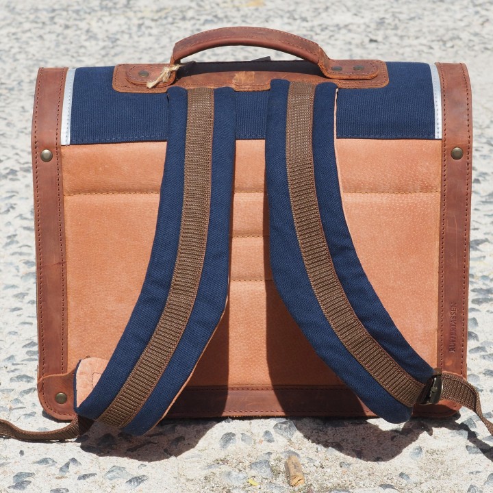 Cartera escolar azul
