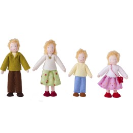 Muñeco waldorf familia rubia 