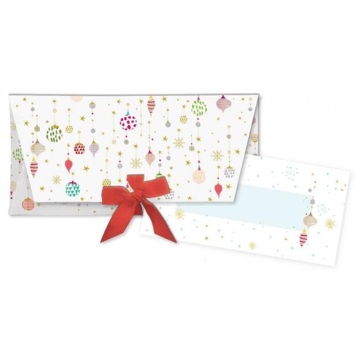 Sobre regalo con tarjeta Bolitas de Navidad
