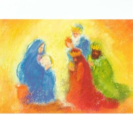 Postal Adoración de los reyes