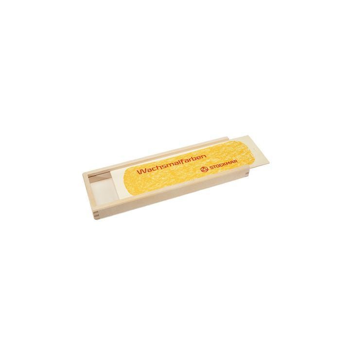 Caja de madera para bloques y lápices de cera