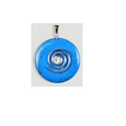 Colgante circulo de la vida Megnesita turquesa
