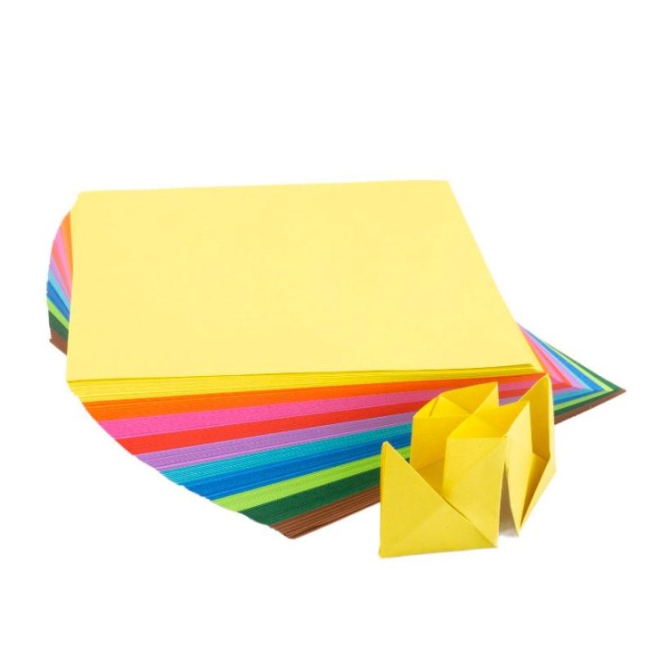 Papel para papiroflexia multicolor 20x20 cm.