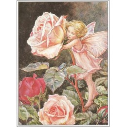 Postal de madera Hada Rosa