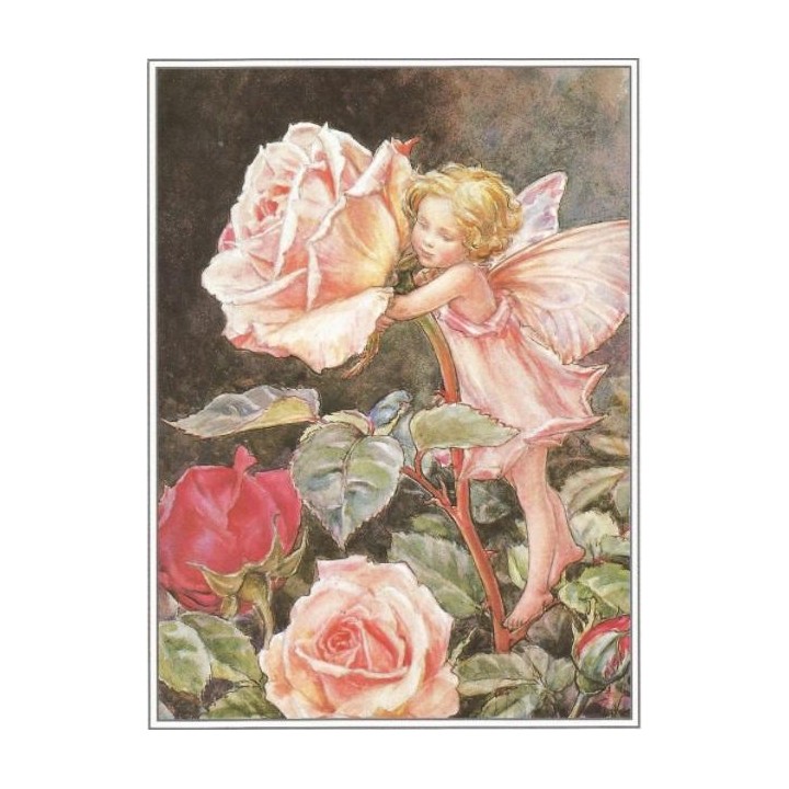 Postal de madera Hada Rosa
