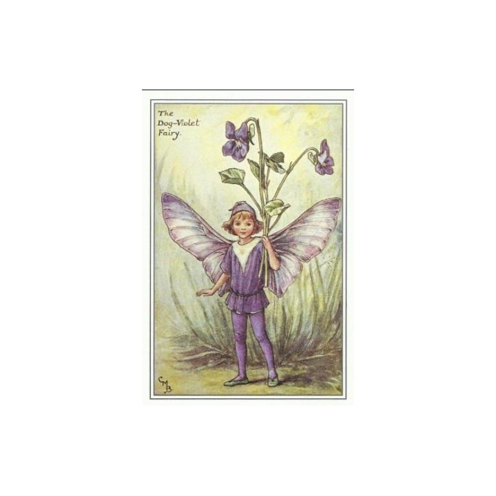 Postal de madera Hada Violeta