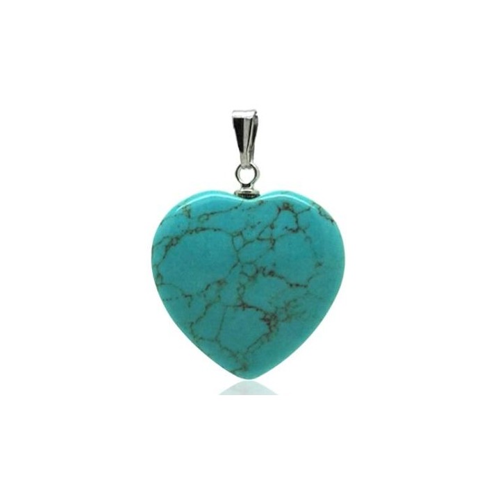 Colgante corazón Magnesita turquesa